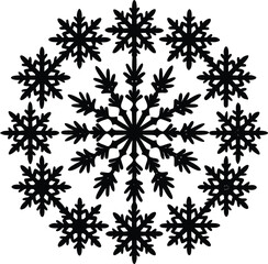 Hand drawn doodle gift box with heart, banner, olive branches, and sparkle