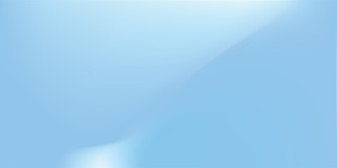 Aesthetic Sky Blue Gradient Vector Background. Abstract Light Blue Gradation Background. Soft Gradient Texture Banner Template. Modern Luxury Backdrop. Curve Layout Concept.Eps 10