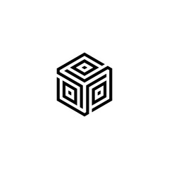 initials HEXAGON LOGO O .O logo design. Initial Letter Logo O  . Hexagon logo design