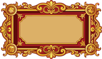 classic museum art frame with ornate-details.