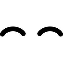 Bold Curved Eyebrows Vector – Angry Cartoon Expression