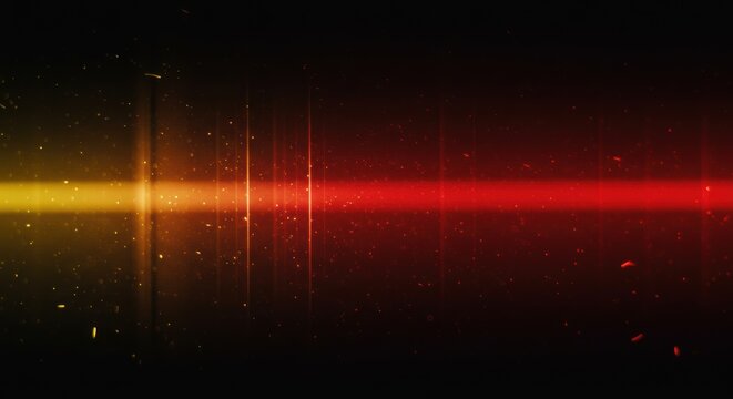 Vintage Film Strip Texture with Red Light Leak and Grainy Noise Overlay - Powered by Adobe