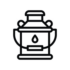 A black line icon depicts a milk jug with a handle and a droplet in the center