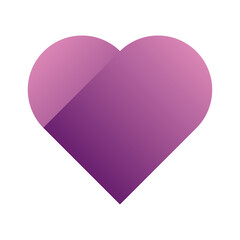 Purple Gradient Heart Shape Illustration