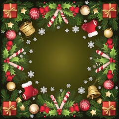 hires for Christmas background and presentation 16 9 size with items and decoration with gifts, accessories and colored balls 