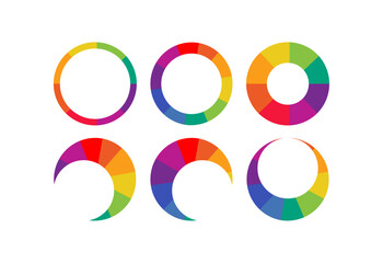Obraz premium Vector of Color wheel palette set design
