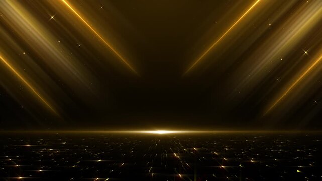 Golden Award Stage Particles Gold Trailer Titles Cinematic Openers Luxury Intro Background Loop