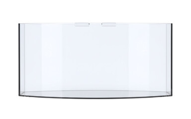 Empty curved front glass aquarium