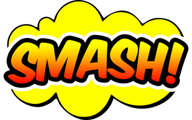 Cartoon comic sign burst clouds. Speech bubble, Smash sign expression and pop art text frames. Comics mem expressions speech, superhero book Smashlabel. Isolated vector symbols set