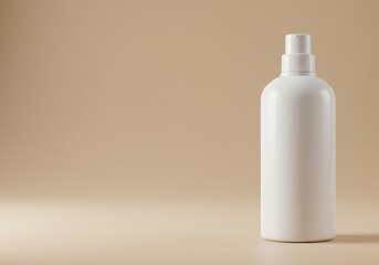 Minimal Cosmetic Bottle on Beige Surface