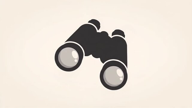 Binoculars Icon Graphic Design Illustration.