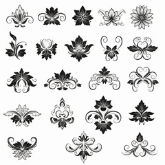 set of decorative elements
