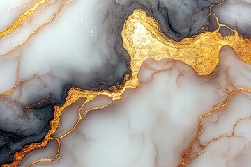 Luxury white and gray marble with gold veins texture abstract background