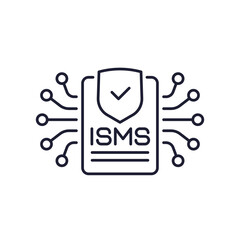 ISMS line icon on white