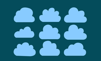 cloud computing icon set