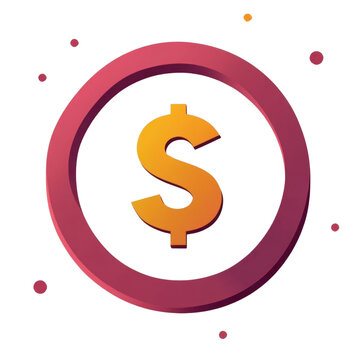 AI Image A captivating rendering of a radiant dollar symbol encircled by a vibrant gradient ring