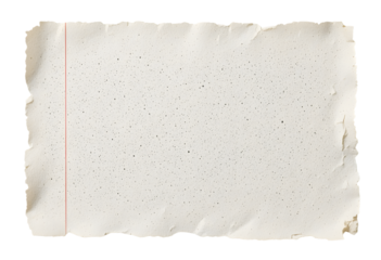 Vibrant orange blank note paper with a torn top edge, subtle tape, isolated on white, perfect for reminders, design, or quick messages