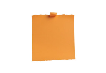 Blank piece of old crumpled brown paper with torn edges taped to a white background for your message or design