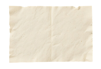 Vintage crumpled brown paper frame with torn edges and a curled corner, isolated on a white background providing ample copy space