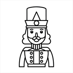 Classic Nutcracker Soldier Icon—Use in Holiday Decorations, Christmas Crafts, Greeting Cards, and Festive Projects