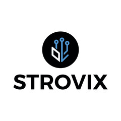 Strovix Logo TechInspired Branding for Innovation and Connectivity