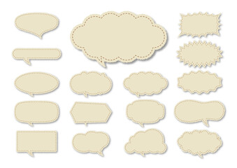 クラフト風吹き出しセット