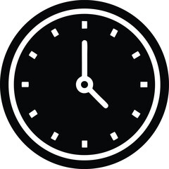 New year clock vector icon.