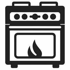 gas stove vector illustration