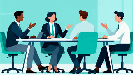 Business team in meeting discussion