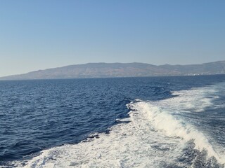 Wyspa Kos - Grecja - rejs do Turcji i widoki na wyspe Kos ze statku © Konrad