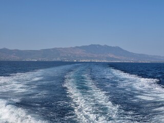 Wyspa Kos - Grecja - rejs do Turcji i widoki na wyspe Kos ze statku © Konrad