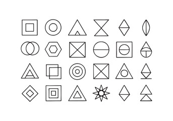 Geometric shapes collection for educational or creative projects