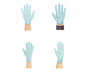 Obraz premium Gloved Hands Vectors