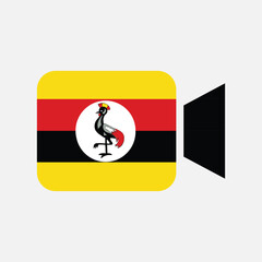Uganda flag icon on video call