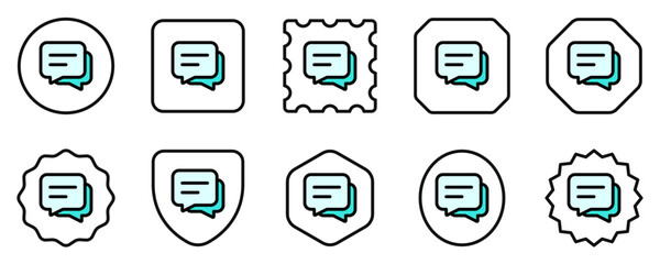 Vector messages, conversation, group chat icon. Black, white background. Perfect for app and web interfaces, infographics, presentations, marketing, etc.