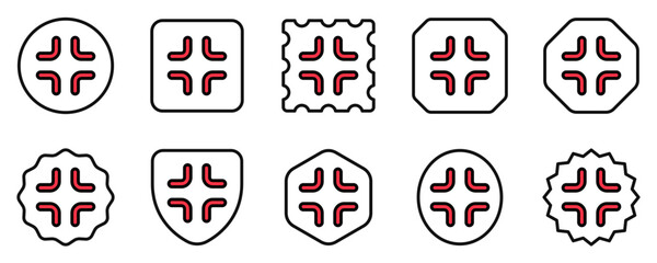 Editable vector exit fullscreen icon. Black, transparent white background. Part of a big icon set family. Perfect for web and app interfaces, presentations, infographics, etc