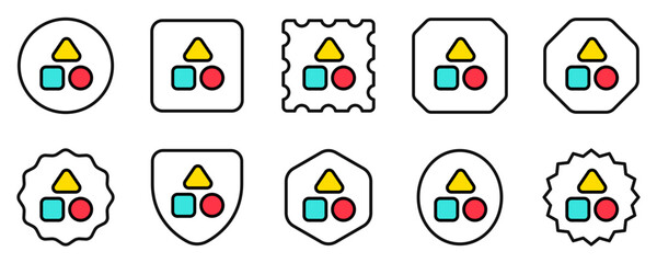 Editable vector shapes category icon. Part of a big icon set family. Perfect for web and app interfaces, presentations, infographics, etc