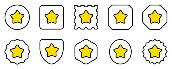 Editable vector star favorite bookmark icon. Part of a big icon set family. Perfect for web and app interfaces, presentations, infographics, etc
