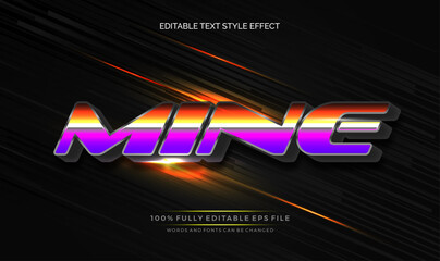 A vibrant, eye-catching Text Effect, text style. Editable text files vector illustration.
