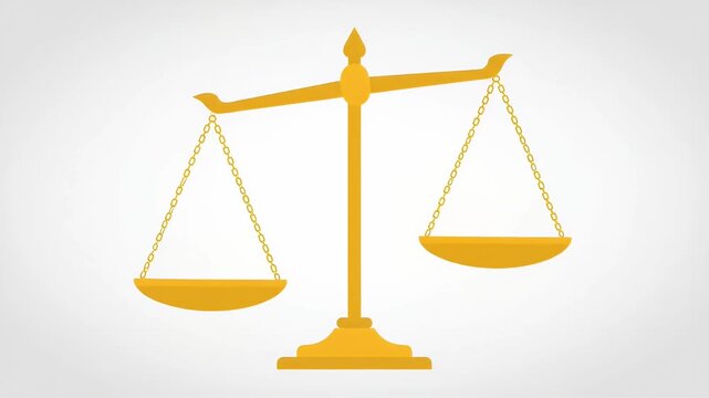 Golden Scales of Justice: Symbol of Balance and Fairness in Legal System.