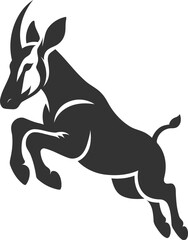 Animal black silhouette of a okapi vector illustration