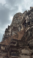 Wat Chaiwatthanaram in Ayutthaya, Thailand. Scenic ruins of the Buddhist temple in the ancient city.