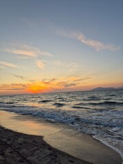 Marmari - wyspa Kos - Grecja - piękny zachód słońca na plaży