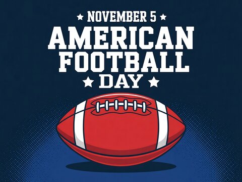 Celebrate american football day on november 5th with a classic football illustration - Powered by Adobe