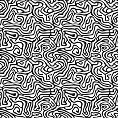 Abstract black and white organic swirl pattern background