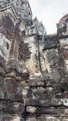 Wat Chaiwatthanaram in Ayutthaya, Thailand. Scenic ruins of the Buddhist temple in the ancient city. Brickwork element.