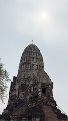 Wat Chaiwatthanaram in Ayutthaya, Thailand. Scenic ruins of the Buddhist temple in the ancient city.