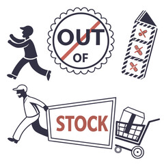 Out of stock concept illustration