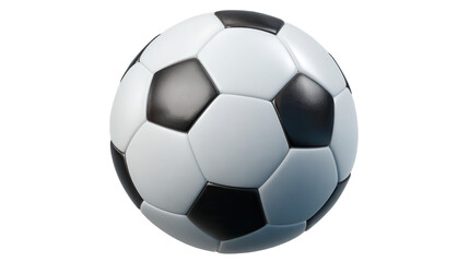 Naklejka premium Classic Black and White Soccer Ball on White Background