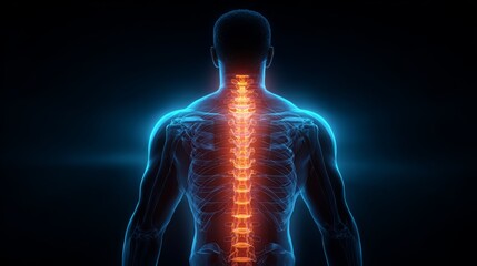 Backbone anatomy detailed human spine structure shown with bone detail backbone - human spine structure shown with bone detail